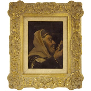 Samuel Seeberger, In Prayer, Early 20th Century, Rabbi Portrait Judaica Oil Painting, c.1920 For Sale