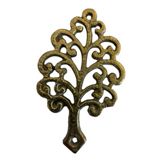 Vintage Brass Tree of Life Trivet For Sale