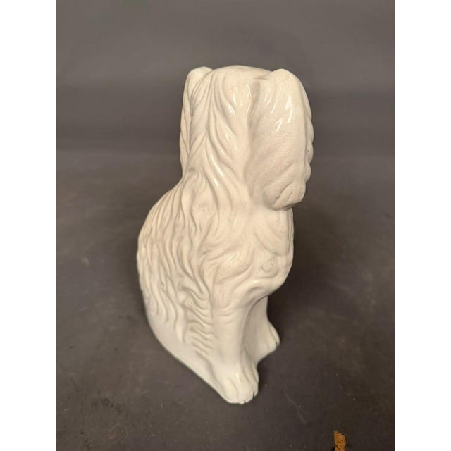 White English Staffordshire King Charles Spaniel Figurine, Circa 1890 For Sale - Image 8 of 14