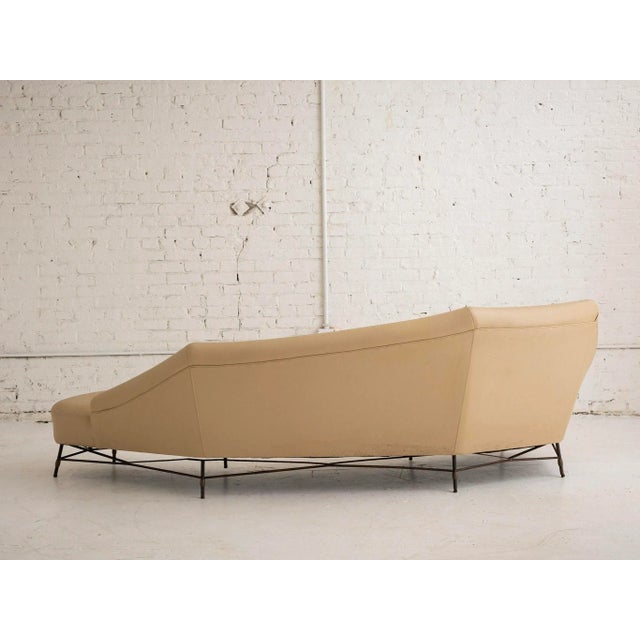 Mid Century Gothic Style French Chaise Sofa For Sale - Image 4 of 13