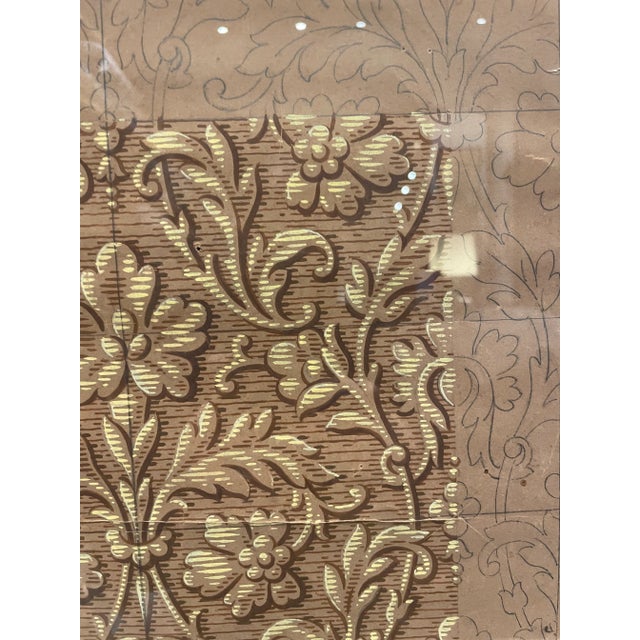 Paper Antique French Wall Covering Strike-Off For Sale - Image 7 of 12