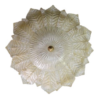 Dubai, Large Size Murano Glass Gold Flush Mount, 1970s For Sale