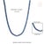 Modern Luxe 34.91ct Blue Sapphire Tennis Necklace in 14k White Gold- 16 Inches For Sale - Image 11 of 15