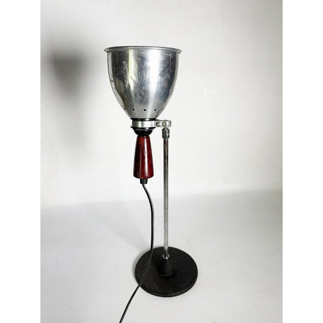20th Century Industrial Table Lamp with Aluminium Shade, France For Sale - Image 12 of 17