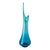 Turquoise Vintage Mid Century Modern MCM Swung Glass Vase, Turquoise Peacock Blue, 24" Le Smith For Sale - Image 8 of 12