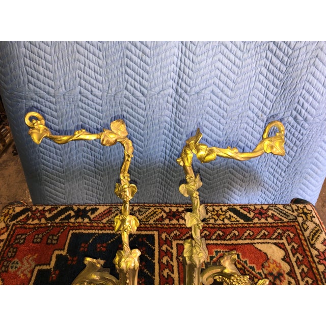 Early 20th Century Vintage Early 20th Century French Chenets - a Pair For Sale - Image 5 of 9