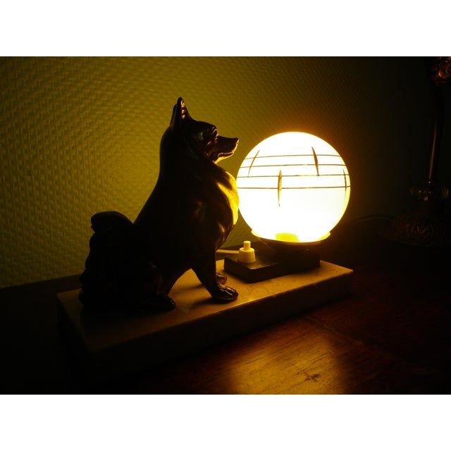 Table Lamp with Marble Base, 1940s For Sale - Image 11 of 18