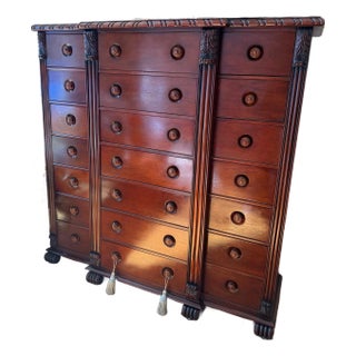 21 Drawer Mahogany Chest of 21 Drawers by Ralph Lauren For Sale