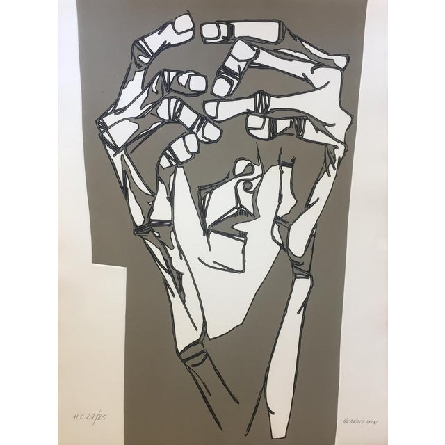 Oswaldo Guayasamin, Hands of Terror, 1973, Engraving For Sale - Image 4 of 4