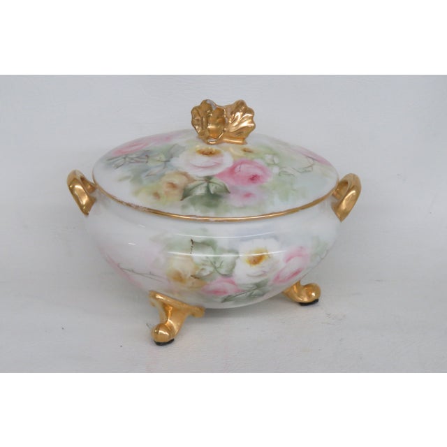 Gda Limoges France Porcelain Lidded Sugar Bowl 4572b For Sale - Image 17 of 18
