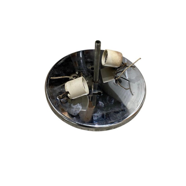 Art Deco Vintage Genuine Lead Crystal Art Deco Style Flush Mount Light Western Germany For Sale - Image 3 of 6