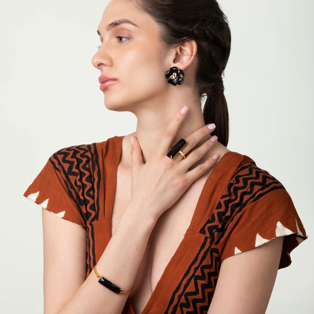 Lucille Ring, Black, Size 5 For Sale - Image 4 of 9