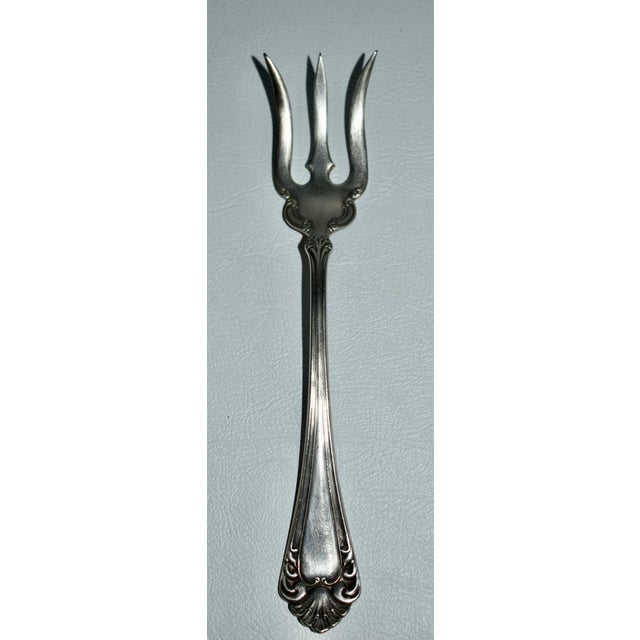 Antique Set of Four Decorative Silverplate Forks For Sale - Image 12 of 12
