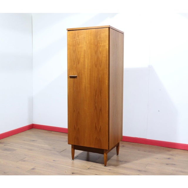 Mid-Century Modern Mid Century Modern Vintage Teak Single Armoire Wardrobe by White and Newton Danish Style For Sale - Image 3 of 15