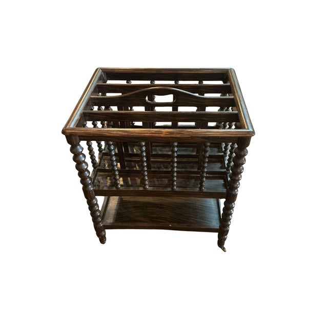 19th Century Antique Mahogany Newspaper or Magazine Rack For Sale - Image 5 of 6