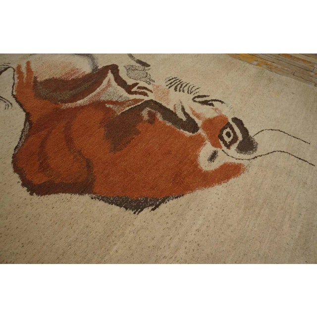 Artistic Beige Color Animal Pattern Vintage Art Deco Olga Fisch Design Ecuadorian For Sale - Image 11 of 12