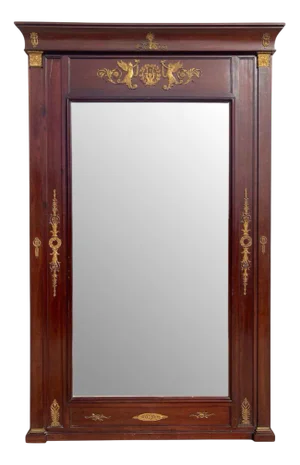 19th Century Empire Mahogany Mirror