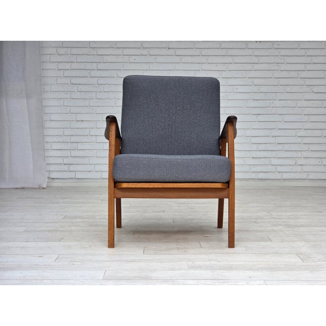 Set of Vintage Danish Armchairs in Furniture Wool and Teak and Oak, 1960s For Sale - Image 11 of 18