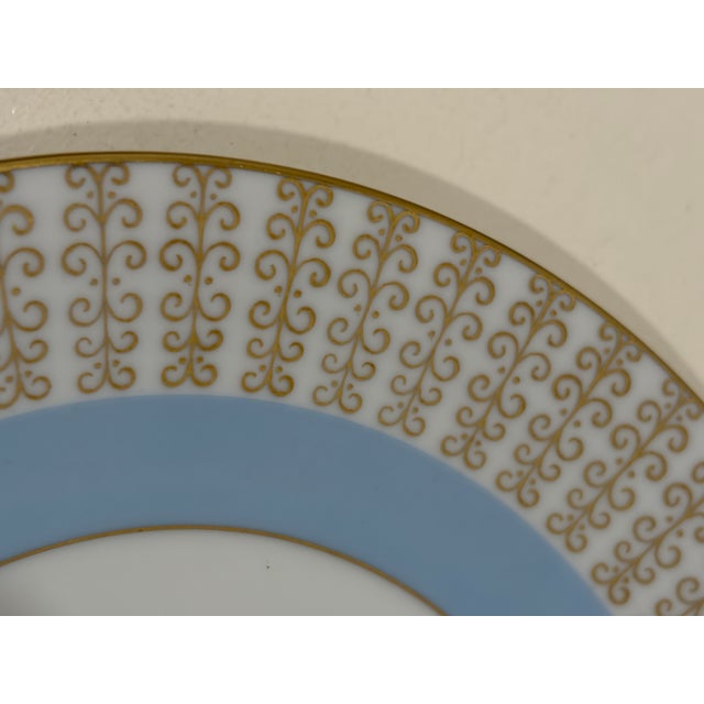 1950s Art Deco Rosenthal Germany Blue Edge Gold Trim Cup, Saucer ,Plate Marked - 3 pcs For Sale In New York - Image 6 of 8