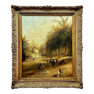 “Outskirt Village Near Tangier, North Africa” by Herman Ottomar Herzog (1832-1932)