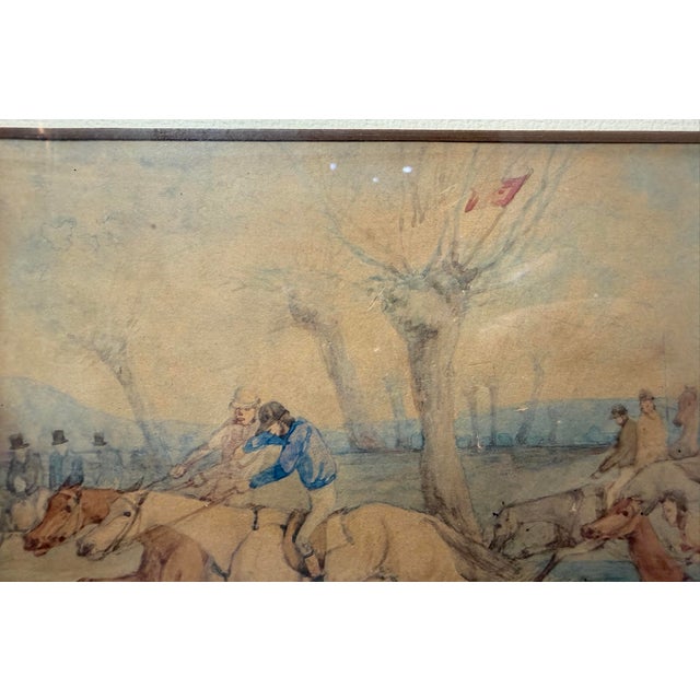 Antique 19th Century Henry Alken Men on Horseback Jockey Watercolor Painting Art For Sale - Image 10 of 13