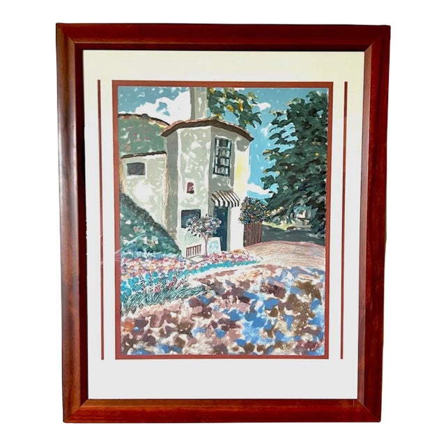 20th Century “Palos Verdes” Original Impressionist Style Landscape Painting, Framed For Sale
