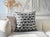 Asian Black Geometric Ikat Pillow Cover For Sale - Image 3 of 6