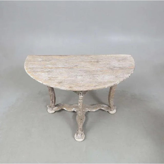 Swedish Baroque Oak Console Table For Sale - Image 17 of 17