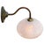 French White Clichy Glass and Brass Wall Lamp For Sale - Image 4 of 6