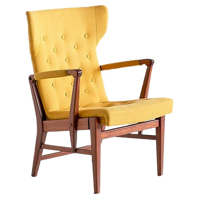 Set of Mahogany Armchairs by Bertil Söderberg for Nordiska Kompaniet, 1940s For Sale