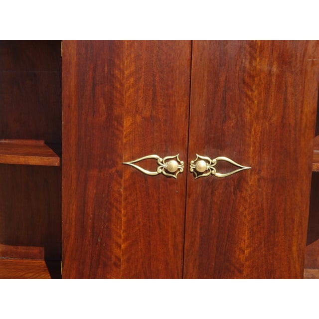 Small Art Deco Walnut Bookcase, 1940s For Sale - Image 12 of 18