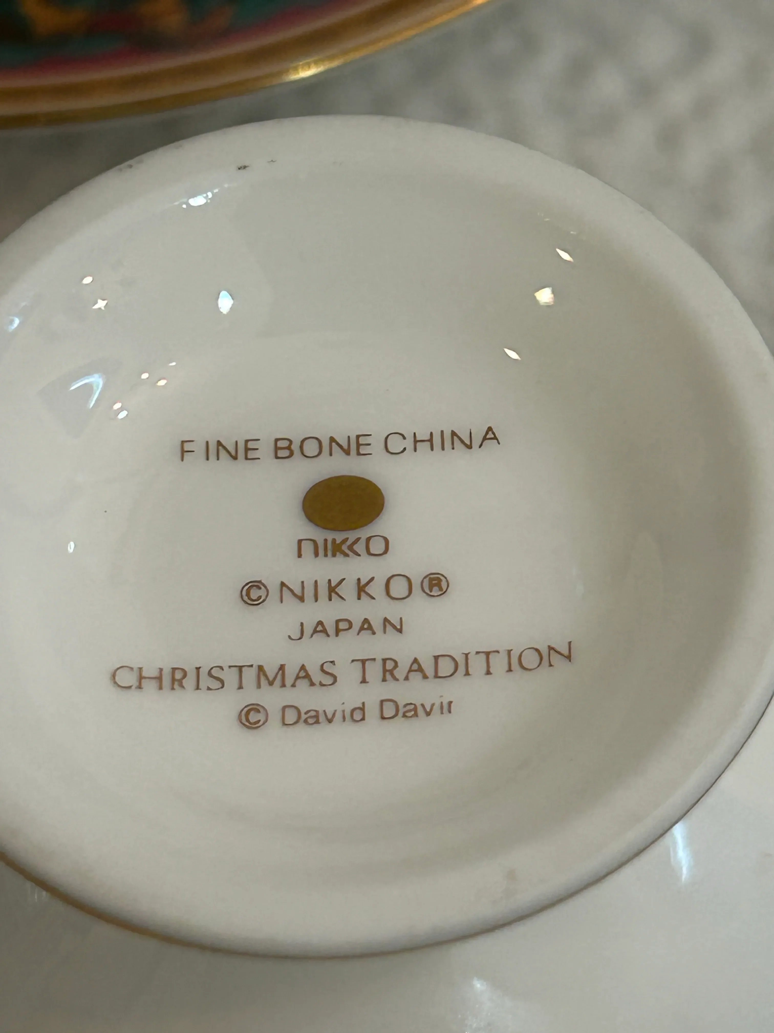 1990's Nikko China “Christmas Traditions” Cup and Saucers - A Pair