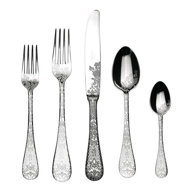 Louise Jenkins for Mepra Italy Casablanca Silverware Stainless Steel - Set of 20 For Sale