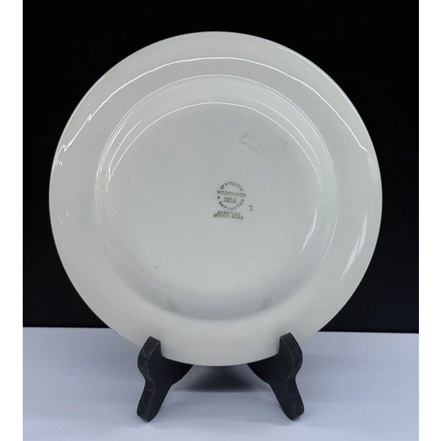 Mid-Century Modern Vintage Wedgewood Queensware Embossed Lavender on Cream Bread & Butter Plates For Sale - Image 3 of 3