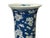 Chinese Vintage Chinese Blue White Blossom Wide Mouth Column Porcelain Vase For Sale - Image 3 of 9