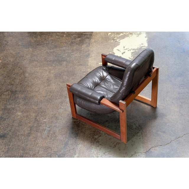Brazilian Modern Leather Sofas and Lounge Chair by Percival Lafer, 1970s, Set of 3 For Sale - Image 18 of 18