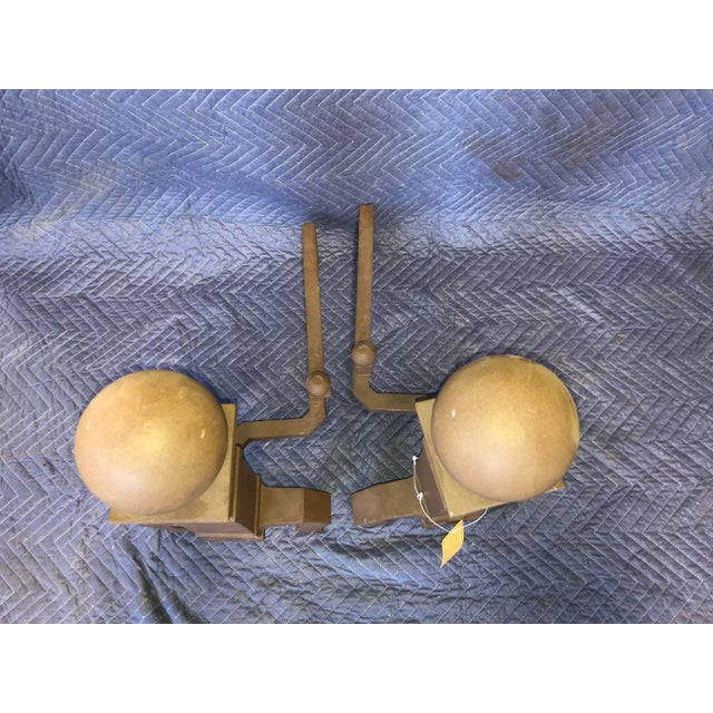 Early 20th Century Early 20th Century Cannonball Fireplace Andirons - a Pair For Sale - Image 5 of 8