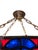 Vintage Colorful French Stained Glass Bowl/ Pendant Light Fixture For Sale - Image 11 of 18