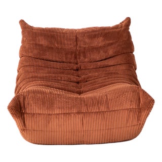 Togo Corner Chair in Brown Corduroy T by Michel Ducaroy for Ligne Roset, 1970 For Sale