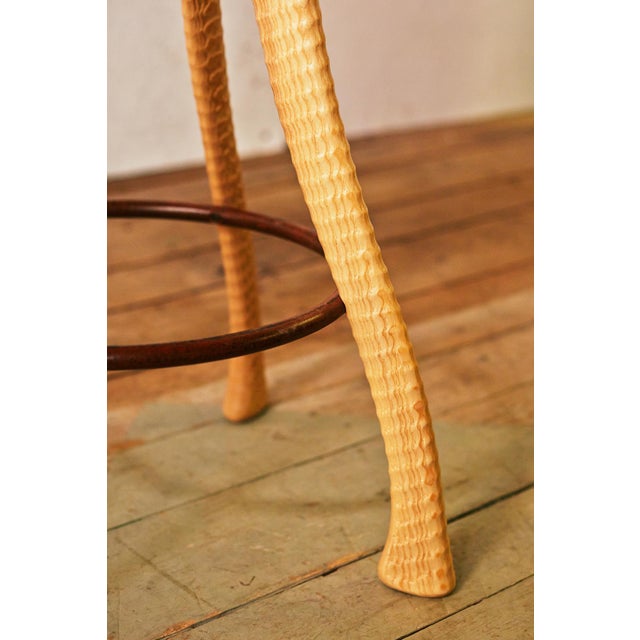 Modern Rustic Cherry & Ash Ax-Handle Stool | Handmade in Pennsylvania For Sale - Image 4 of 4