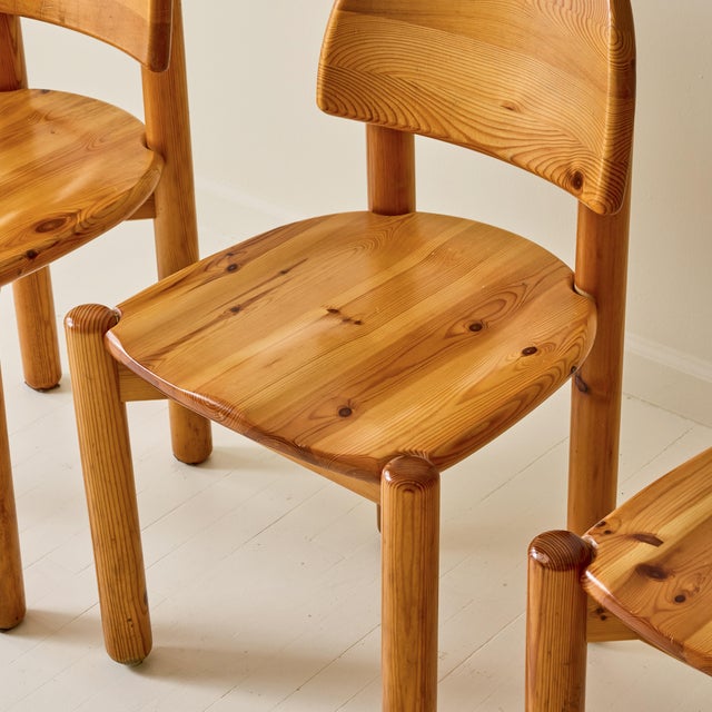 Chestnut Rainer Daumiller Pine Dining Chairs, Set of 6, 1970s For Sale - Image 8 of 8