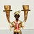 Scarlet Early 1900s Antique Mediterranean Italian Venetian Moorish Painted Bronze Candelabras - A Pair For Sale - Image 8 of 17