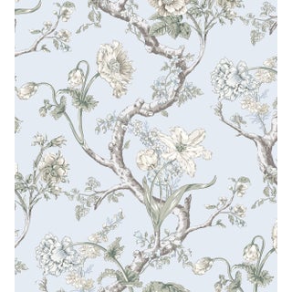 Sample - The House of Scalamandre Andrew Jackson Floral Wallcovering, Skylight For Sale