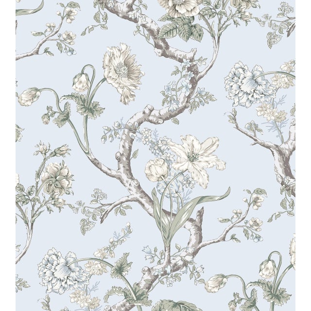 Sample - The House of Scalamandre Andrew Jackson Floral Wallcovering, Skylight For Sale