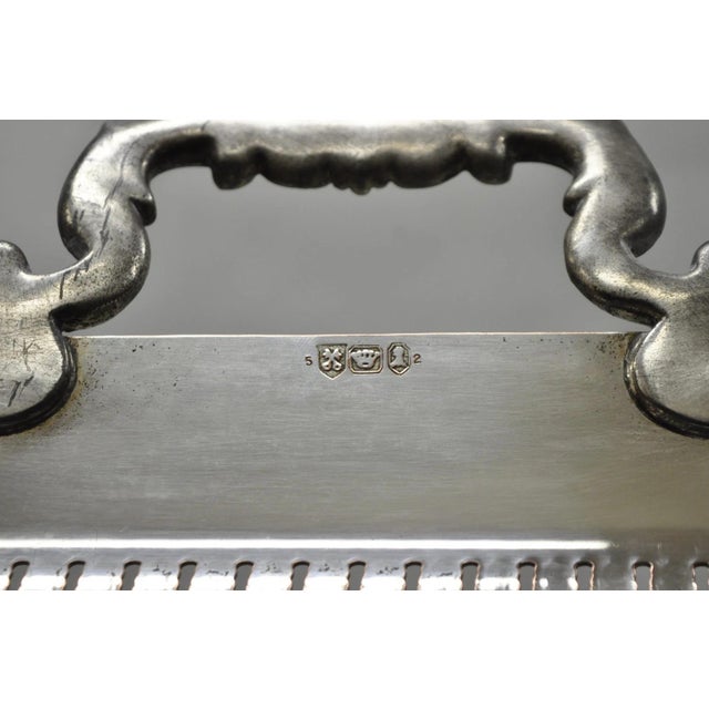 Vintage English Victorian Large Silver Plated Twin Handle Serving Platter Tray For Sale - Image 17 of 18
