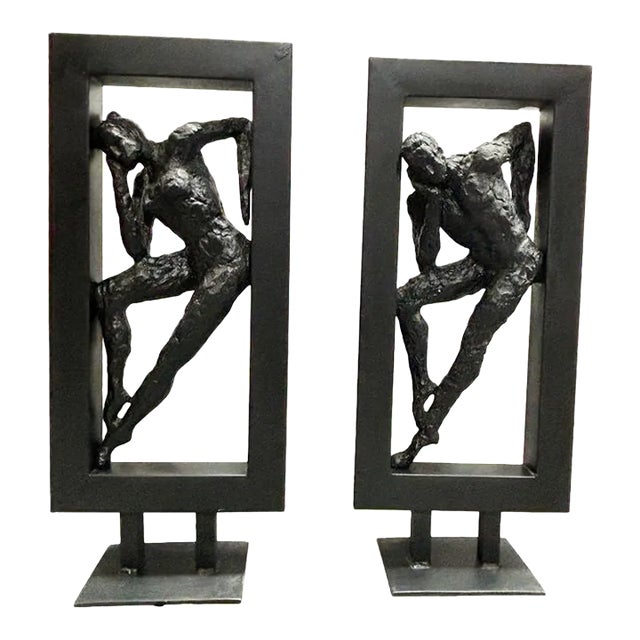 Abstract Ballet Dancers Sculptures by Gerard Koch for Austin Productions, Pair For Sale