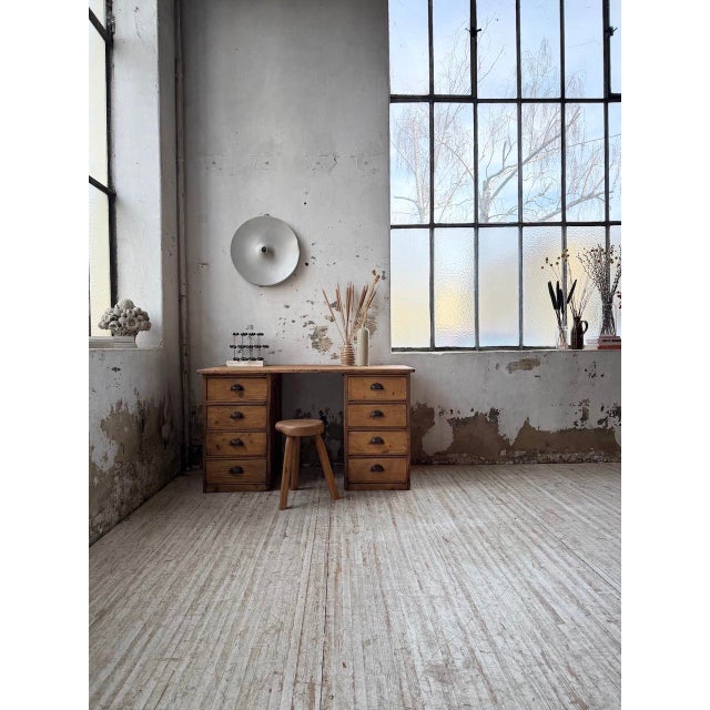 Pine Workshop Desk, 1950s For Sale - Image 11 of 18