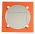 Vintage Space Age Geometric Orange Specchio Wooden Mirror, 1970s For Sale