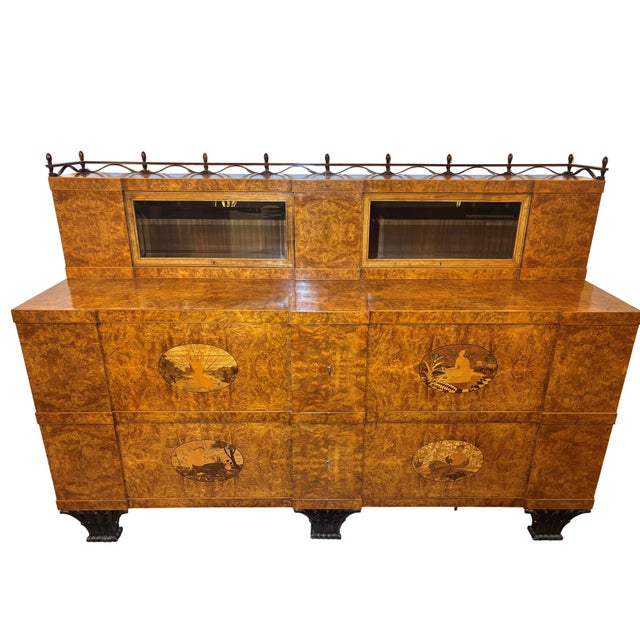 Wood Large Viennese Buffet, 1925 For Sale - Image 7 of 7