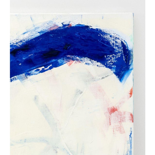 Contemporary Robert O'Meara Abstract Composition in Blue Oil For Sale - Image 3 of 5
